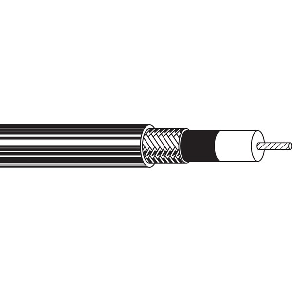 Belden RG174 26 STR CCS PE 90% TNC, BRD SHD PVC JKT, 50 OHM BLK ROHS, 1000FT 9239 0101000 - main